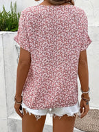Wolena™ Wildflower Notch Blouse