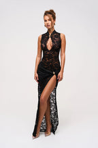 Marble™ Lace Keyhole Maxi Dress