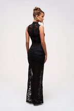 Marble™ Lace Keyhole Maxi Dress