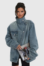Rogue™ Oversized Asymmetric Denim Jacket