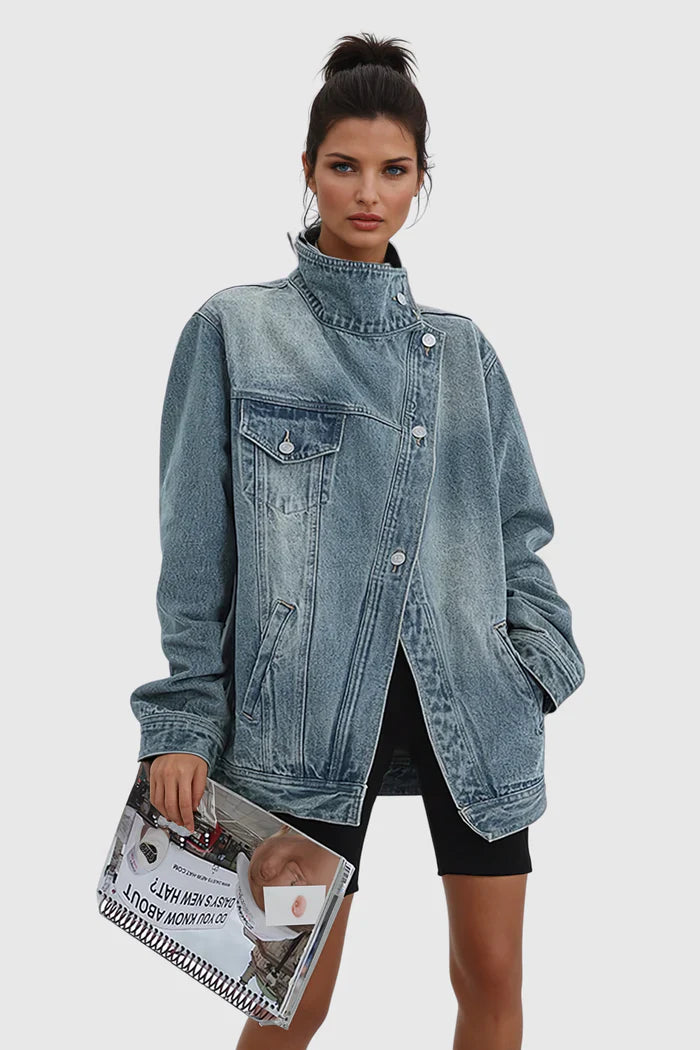 Rogue™ Oversized Asymmetric Denim Jacket
