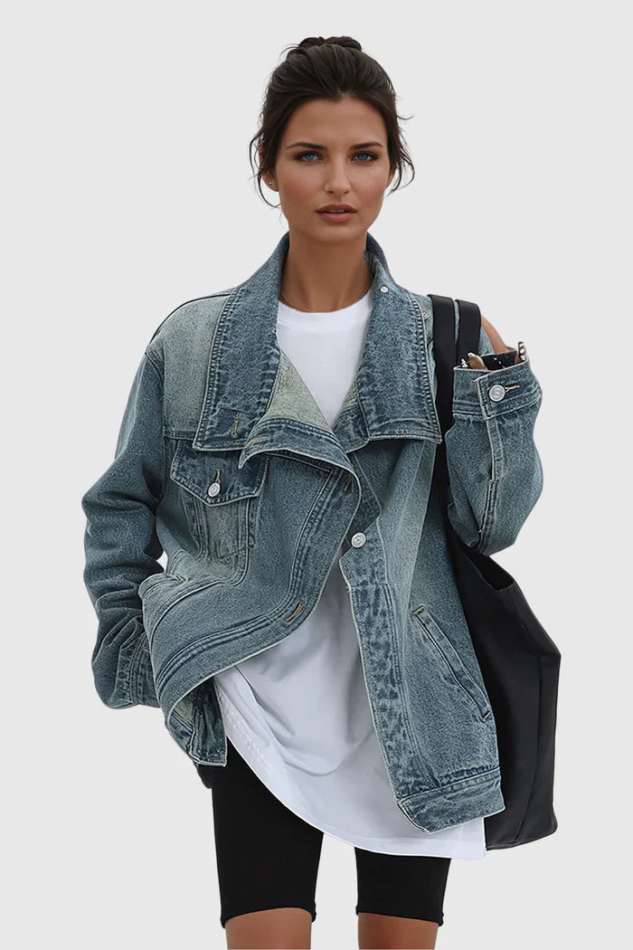 Rogue™ Oversized Asymmetric Denim Jacket