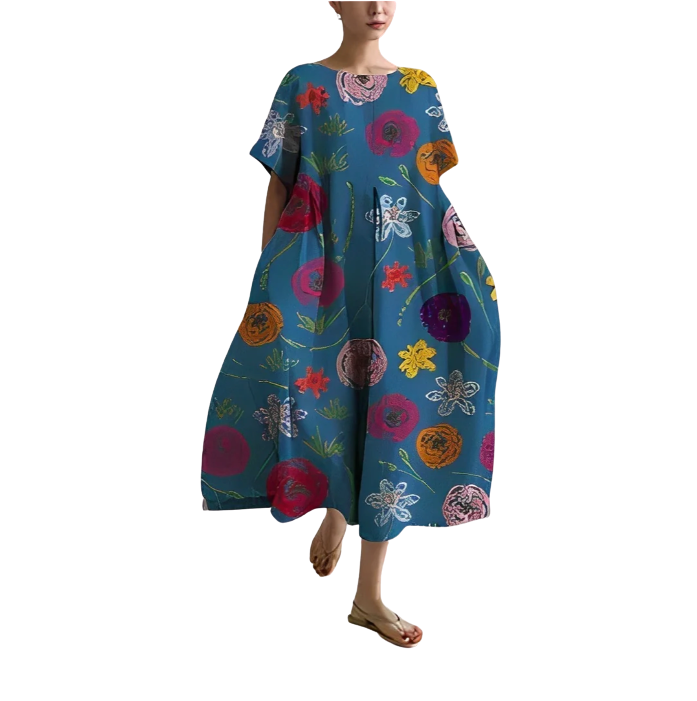 Alessia™ Comfortable Floral Midi Dress