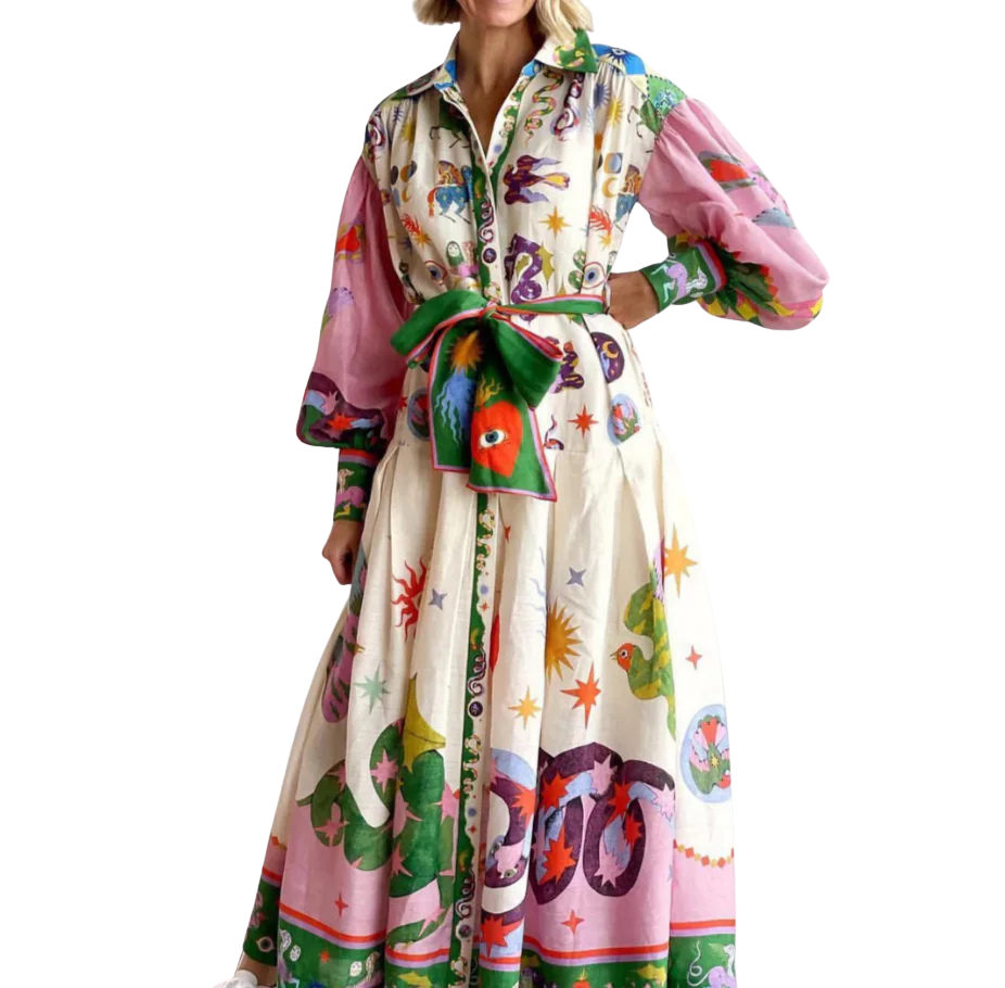 Laura™ Cosmic Print Maxi Dress