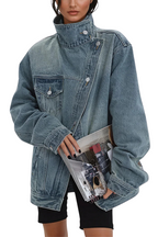Rogue™ Oversized Asymmetric Denim Jacket