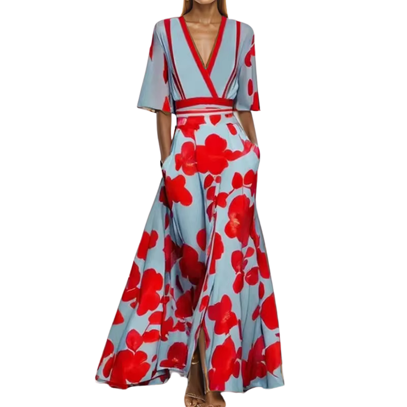 Sakura™ Japanese Art-inspired Maxi Dress
