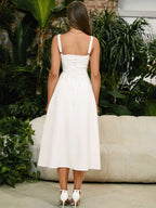 Amelia™ Ruched Bust Split Thigh Midi Dress