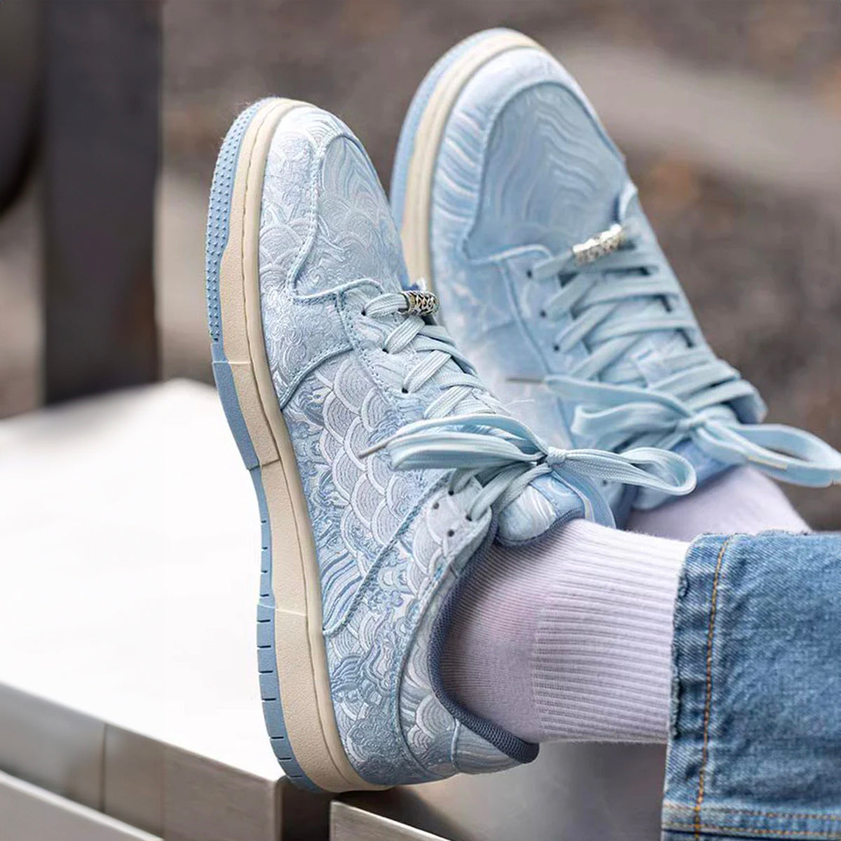 Ukiyo-e inspired Silk Sneakers