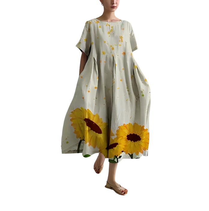 Alessia™ Comfortable Floral Midi Dress