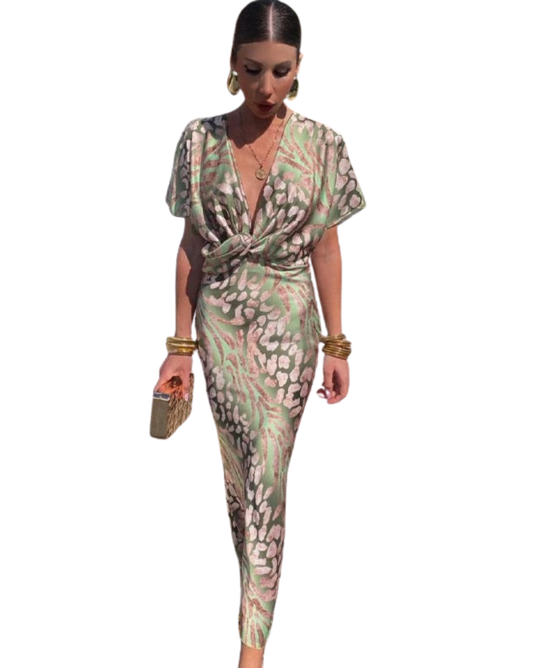 Kelsey™ Twisted V-Neck Maxi Dress