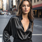 Amara™ Chic Satin Blouse