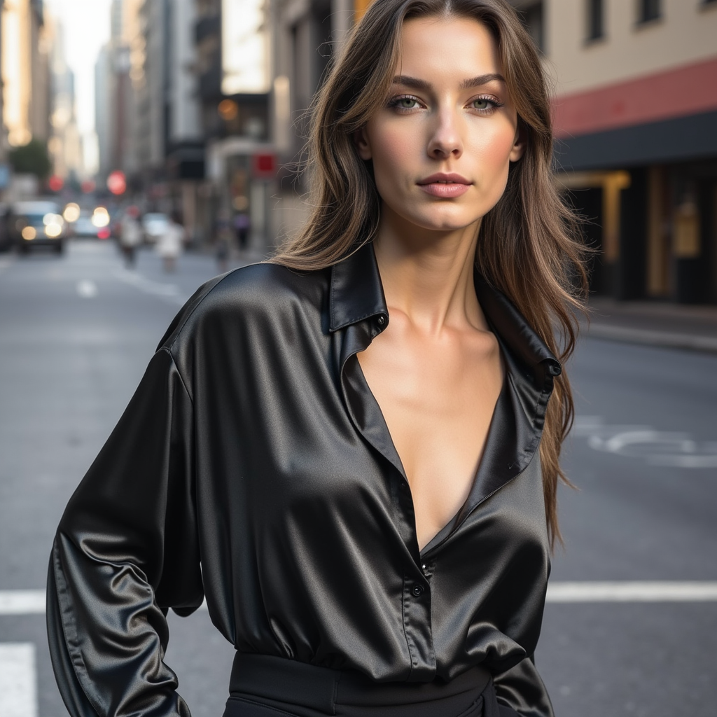 Amara™ Chic Satin Blouse