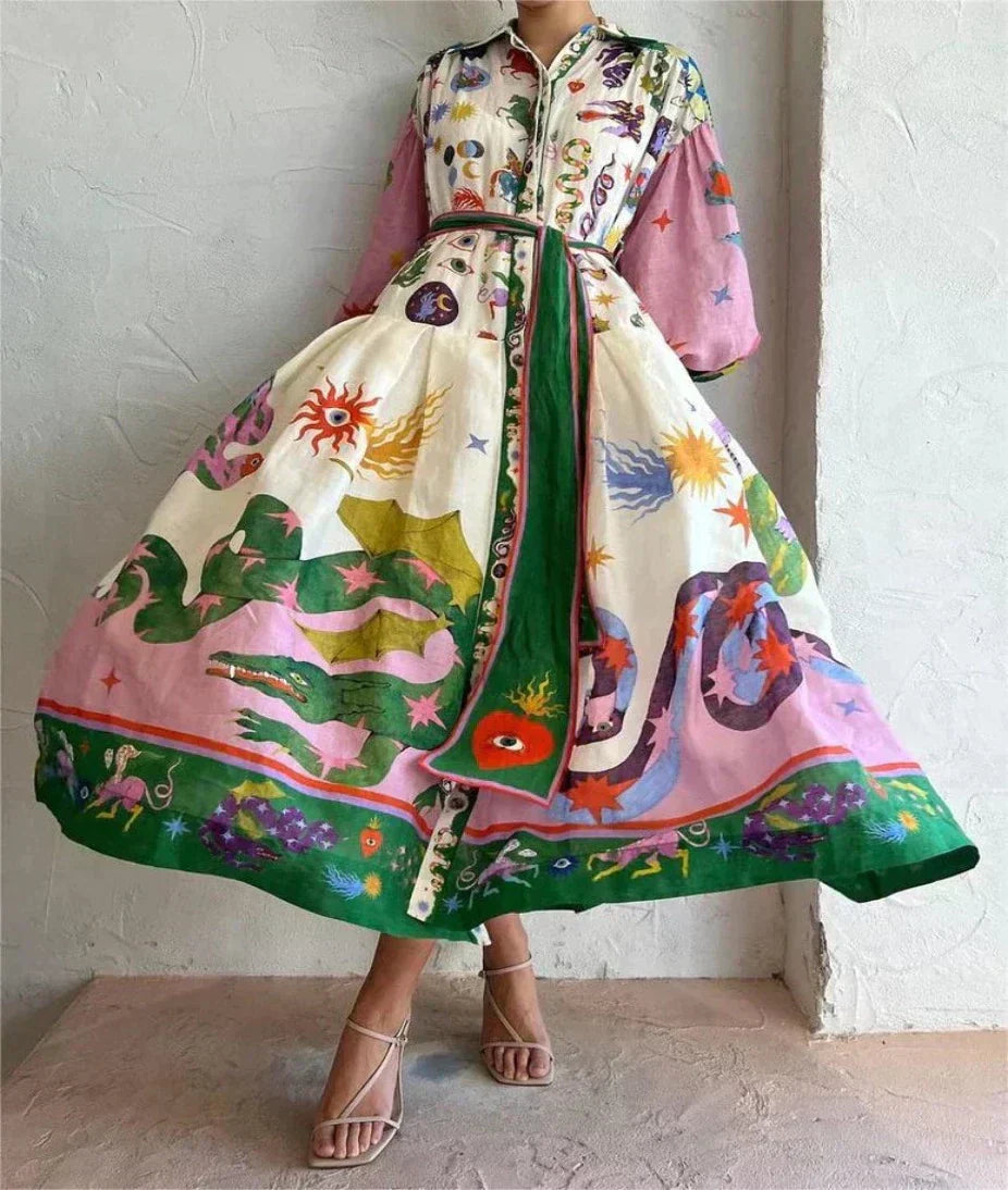 Laura™ Cosmic Print Maxi Dress